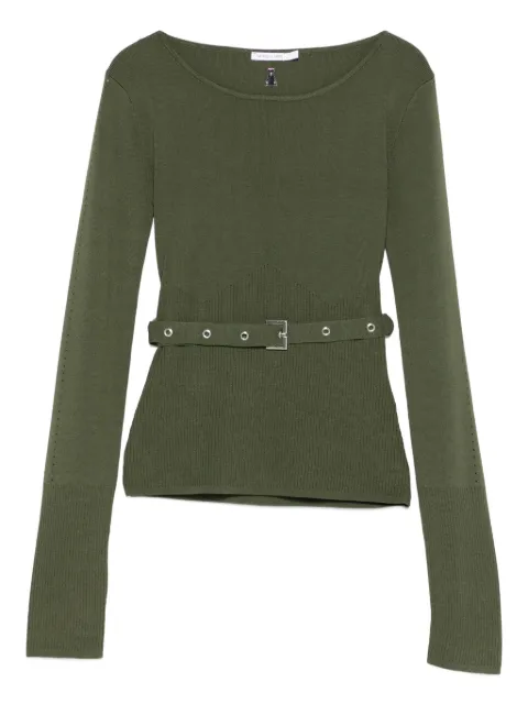 Patrizia Pepe belted ribbed top