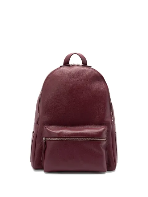 Orciani top-handle leather backpack