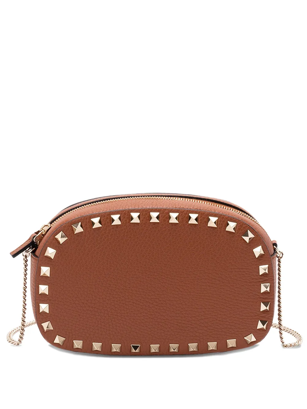 Valentino Garavani Rockstud kleine crossbodytas met ketting Bruin