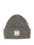 SAMSOE SAMSOE ribbed wool beanie - Grey