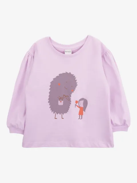 Knot Fluffy Flower long-sleeve t-shirt
