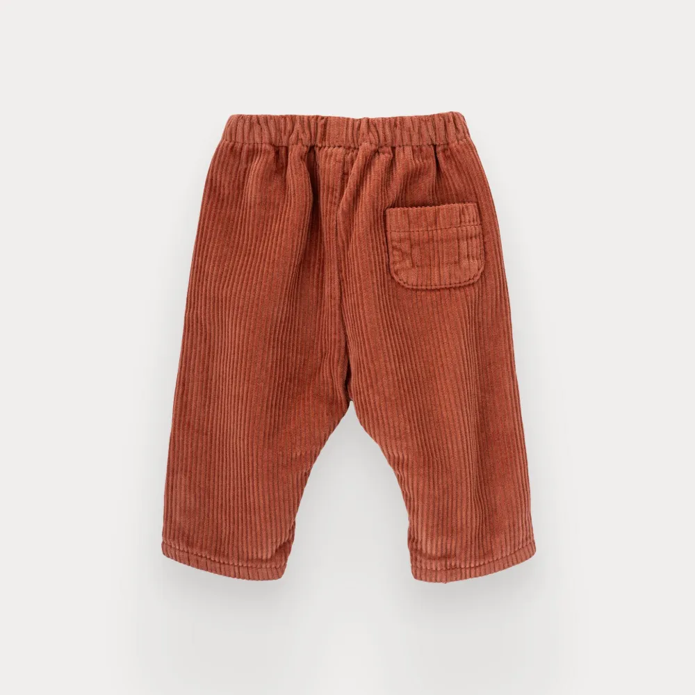Knot Corduroy Trousers In Brown