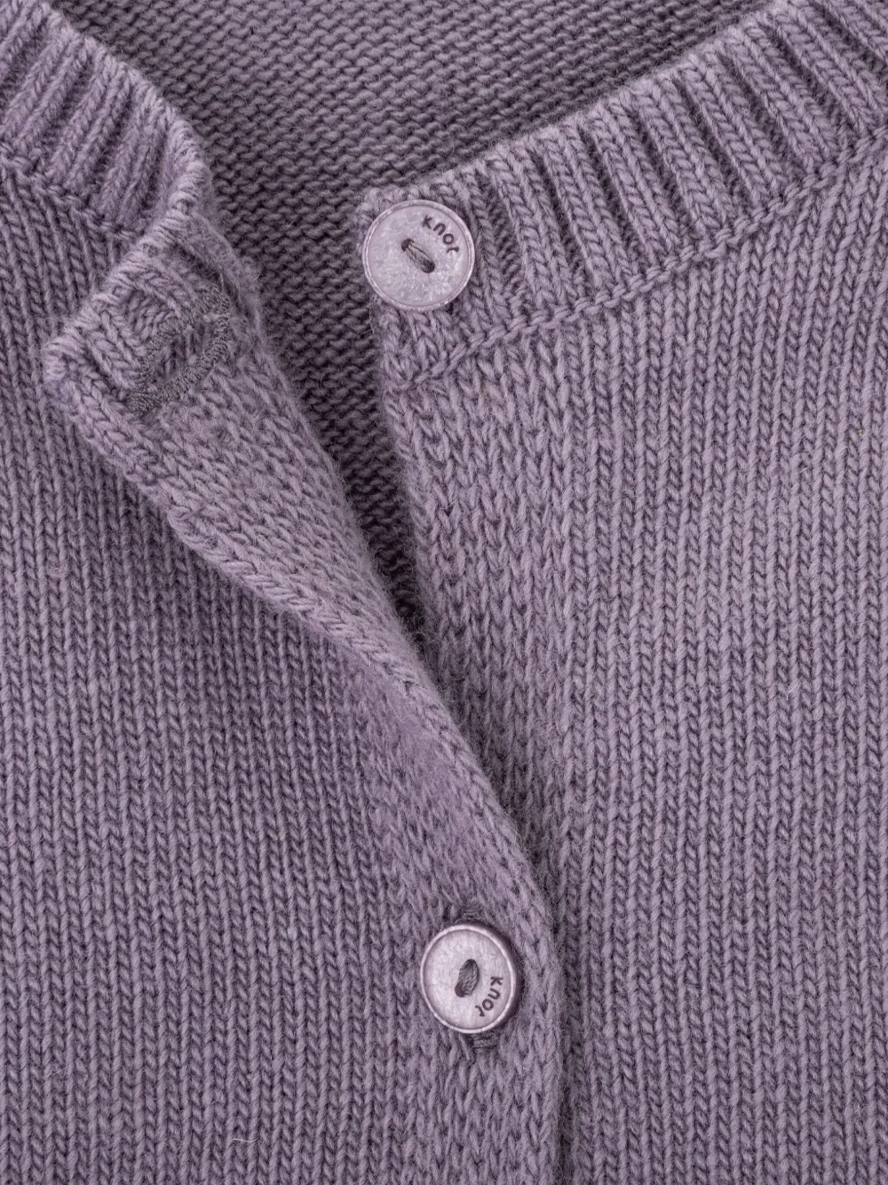 Knot Mae Button-front Cardigan In Purple
