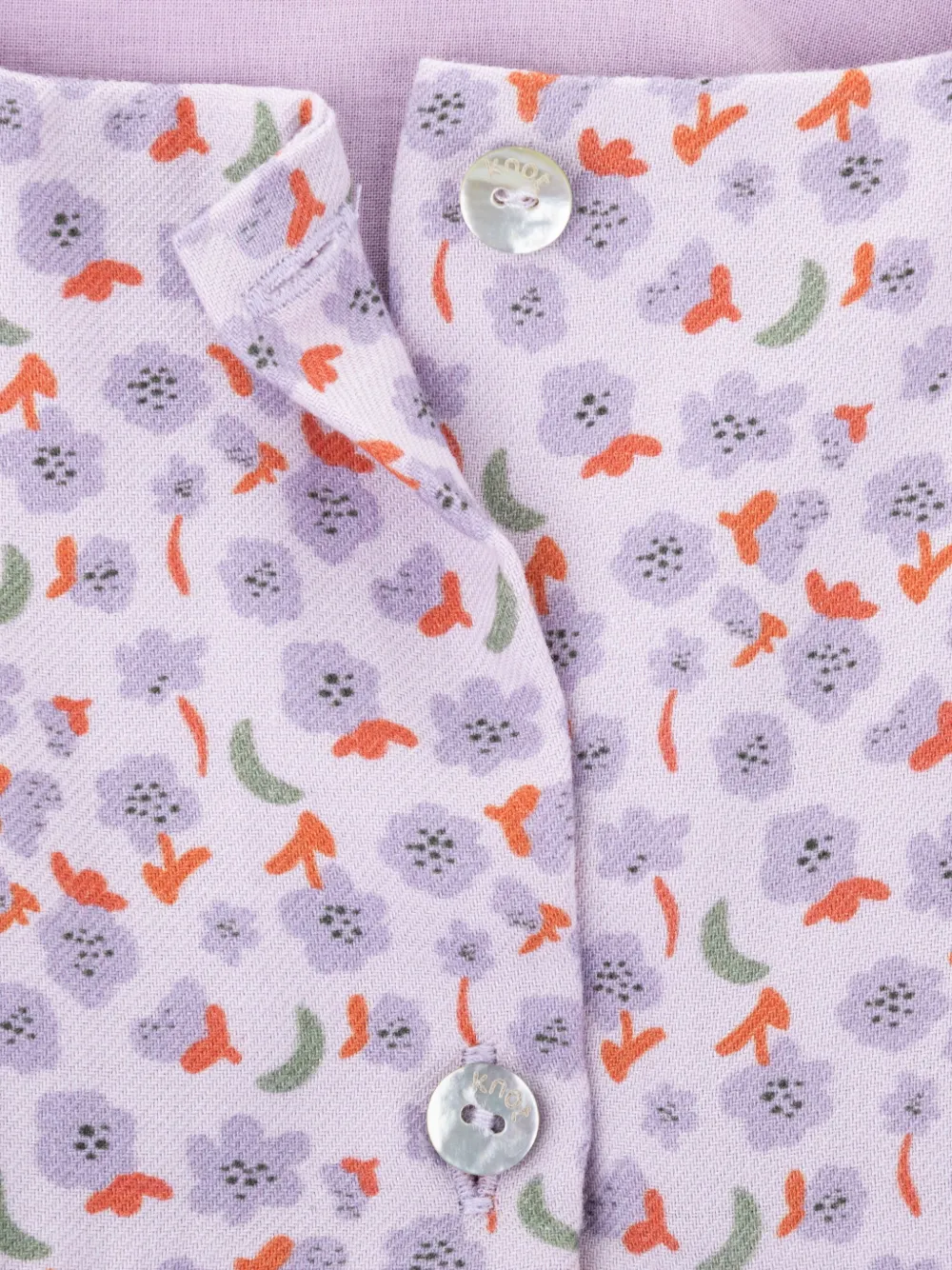 Knot Floral Ruffled Dress In Purple