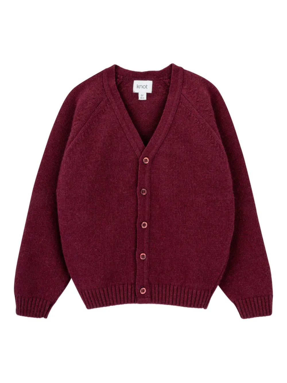 Knot Anders button-front cardigan | Red | Image 1
