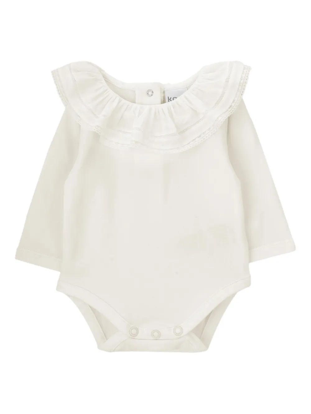 Knot Rose Bodysuit In White