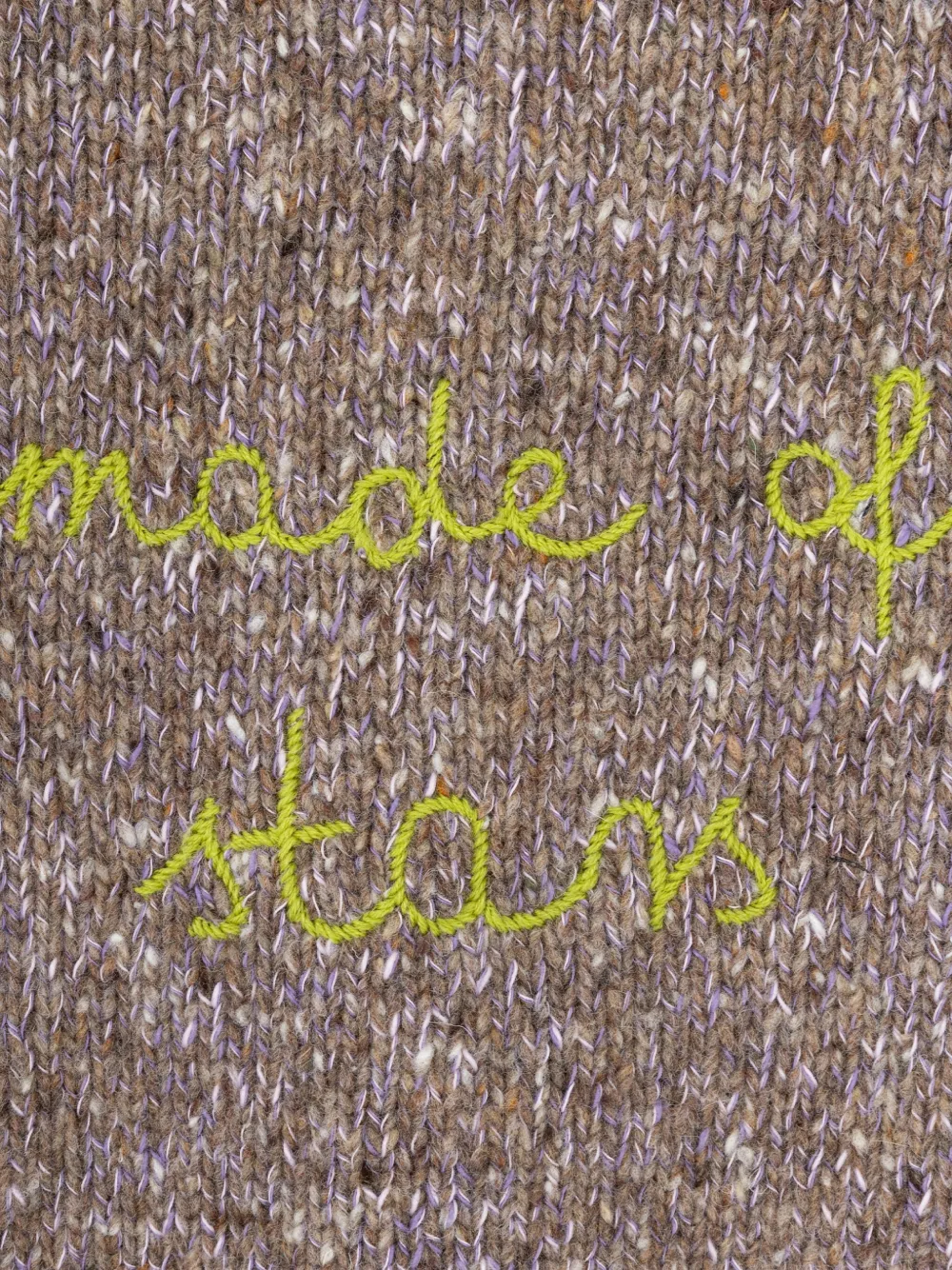 Knot Embroidered Speckled Sweater In Brown