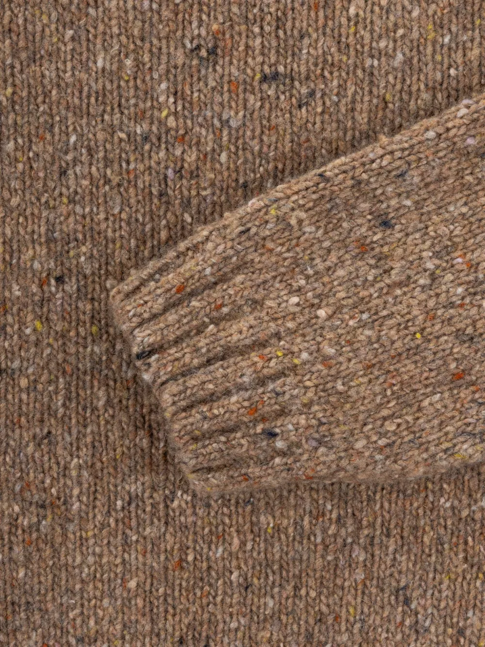 Knot Gebreide trui met spikkels Bruin