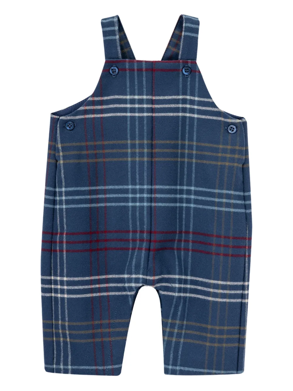 Knot Mistletoe check overalls | Blue | Image 1