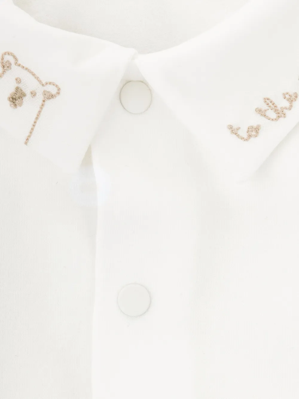 Knot Astro Bear Embroidered Bodysuit In White