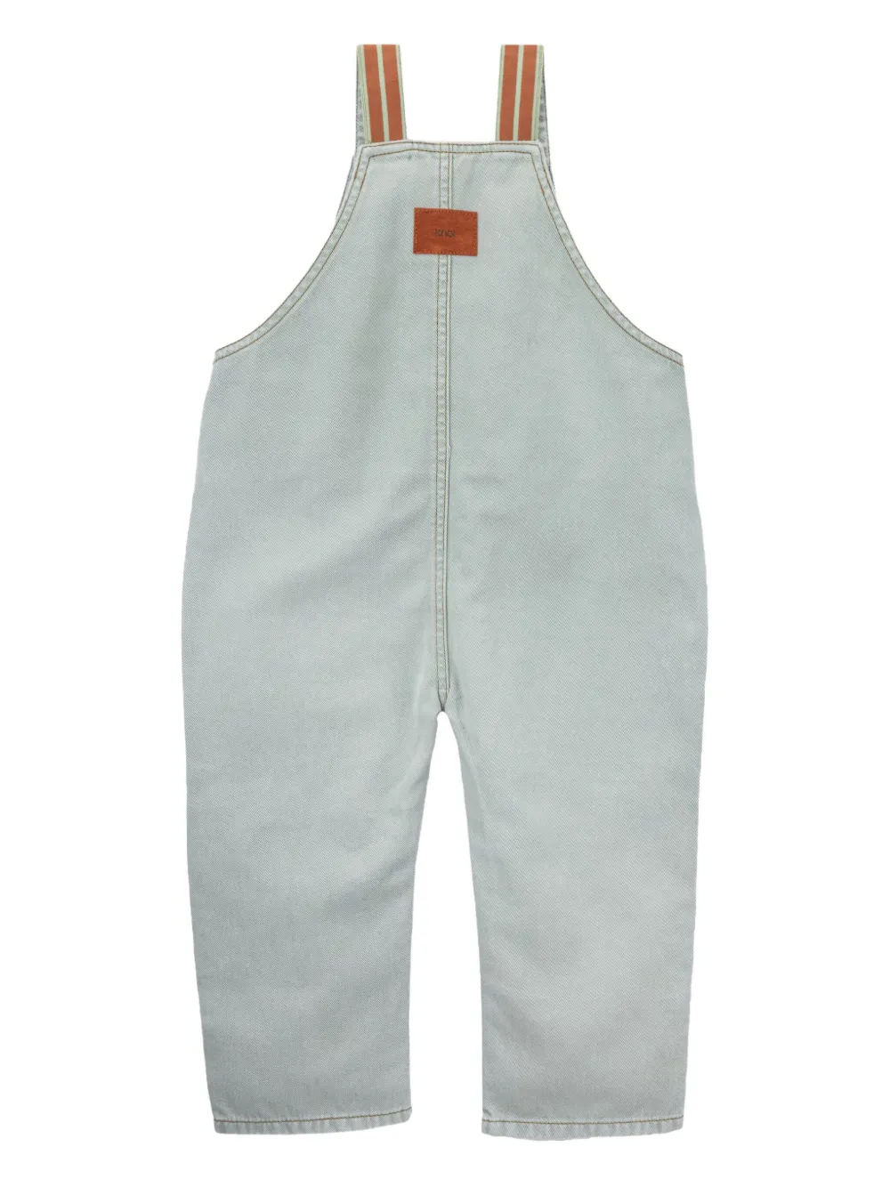 Knot Striped-strap Pocket Jumpsuit In Blue