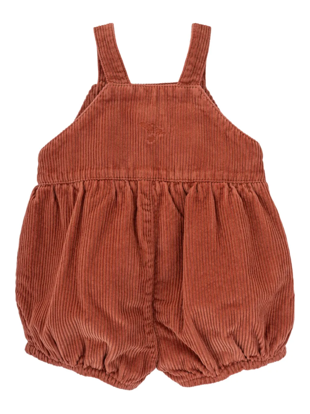 Knot Ribfluwelen romper met knoopsluiting - Bruin