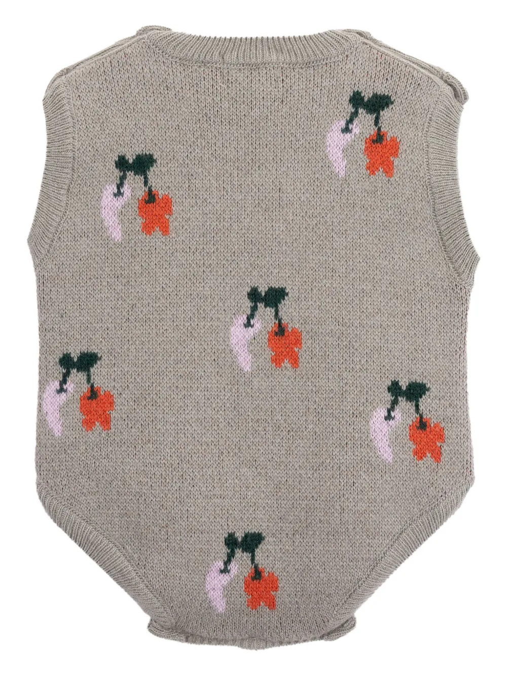 Knot Mary Cherry gebreide romper - Grijs