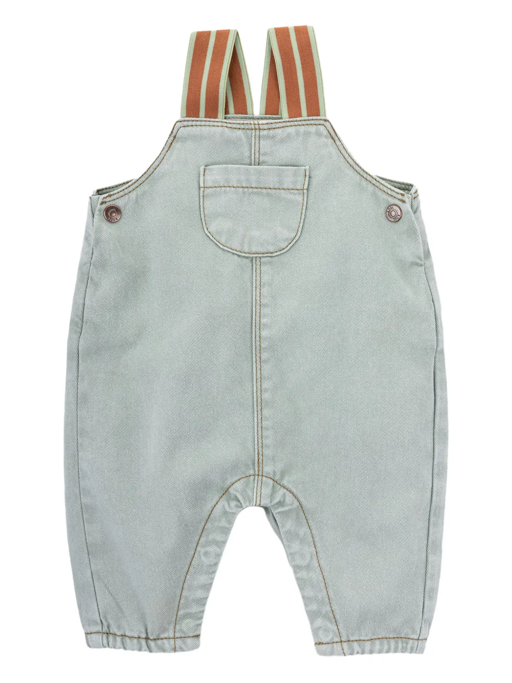 Knot Casper Striped-strap Overalls In Blue