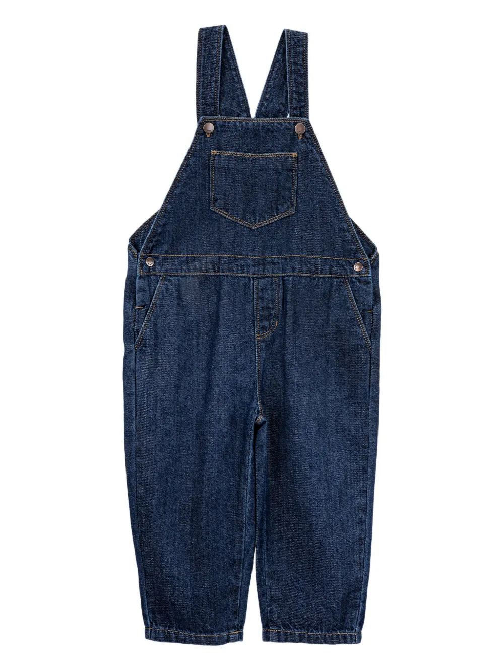 Knot Shawn Button-fastening Denim Dungarees In Blue