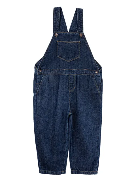 Knot Shawn button-fastening denim dungarees