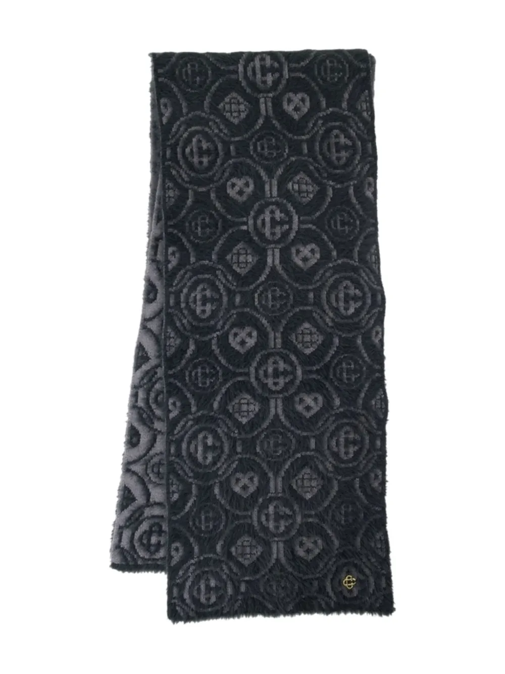 Casablanca monogram-pattern scarf - Grijs