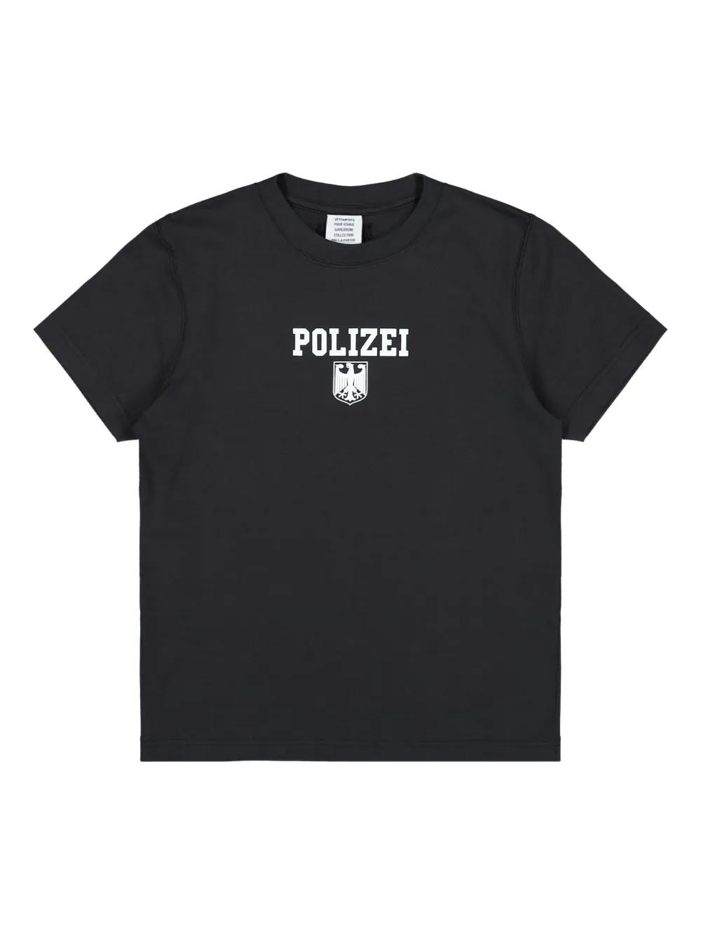 VETEMENTS Polizei Eagle emblem T-shirt Zwart