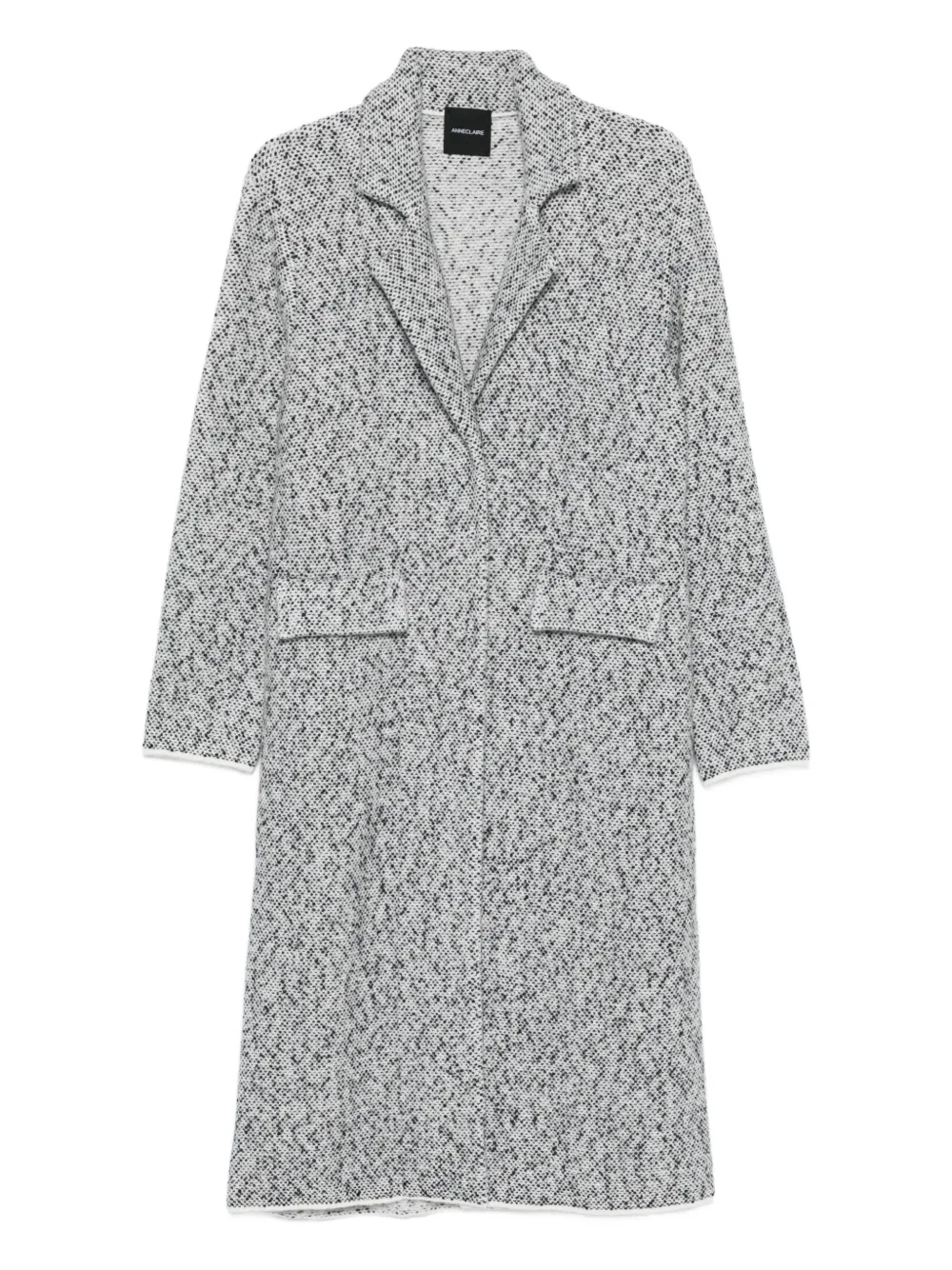 Anne Claire Speckled-tweed Coat In Multi
