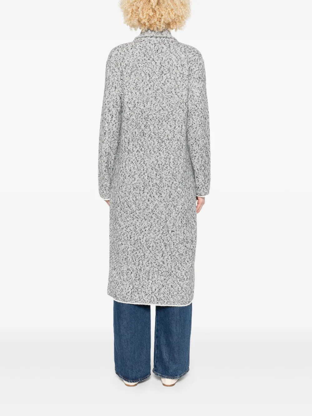 Anne Claire Speckled-tweed Coat In Multi