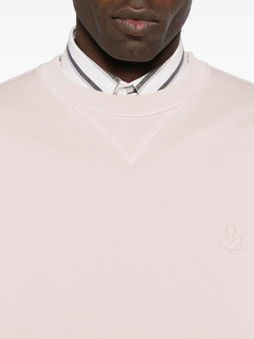 MARANT Sweater met geborduurd logo Roze