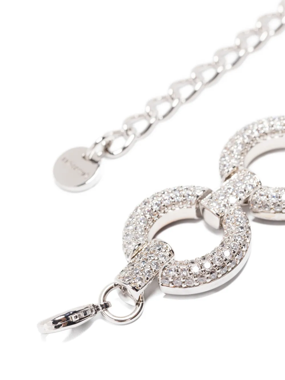 Self-portrait Crystal-embellished Necklace In Metallic
