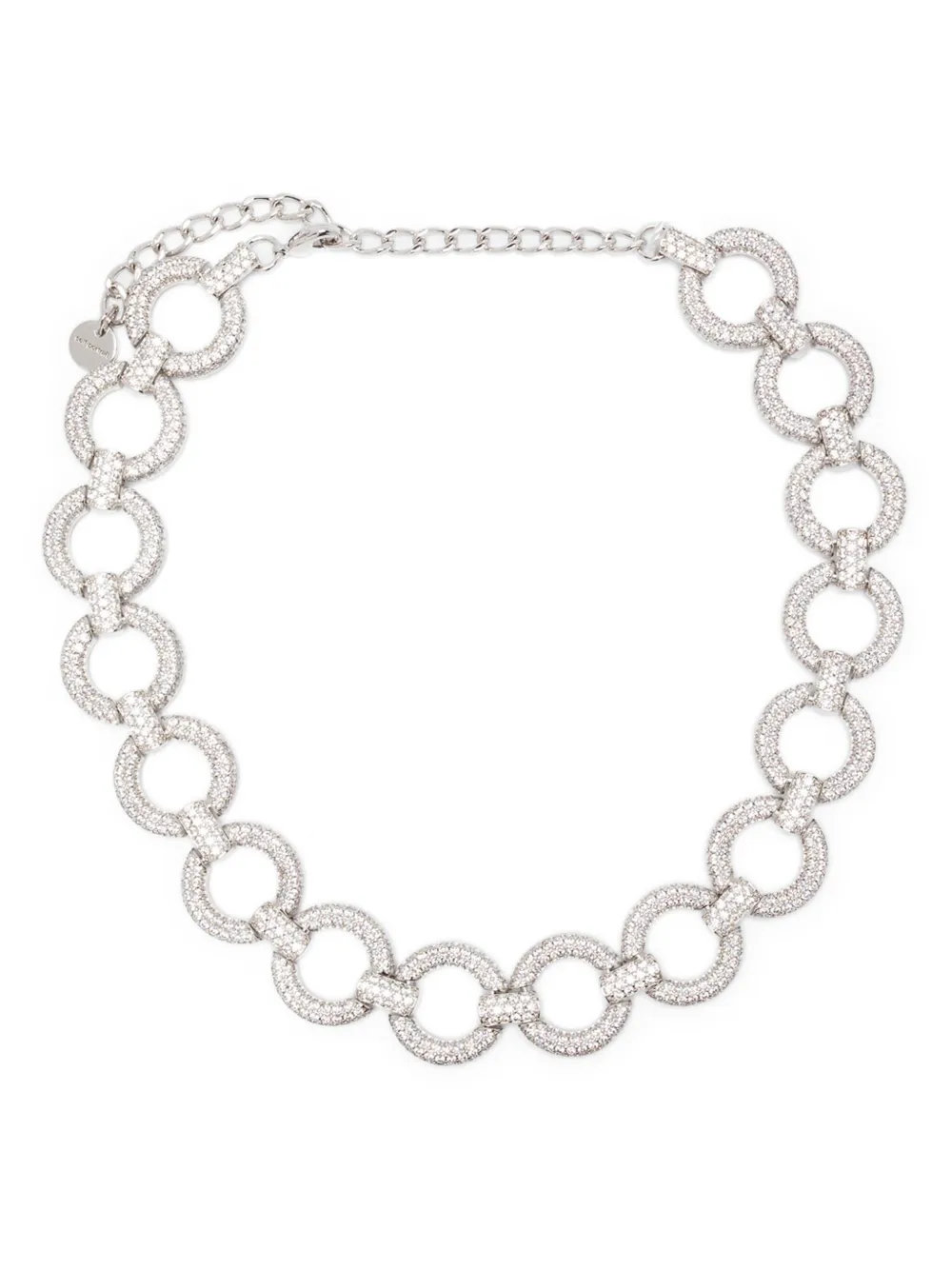 Self-Portrait crystal-embellished necklace | Silver | Image 1