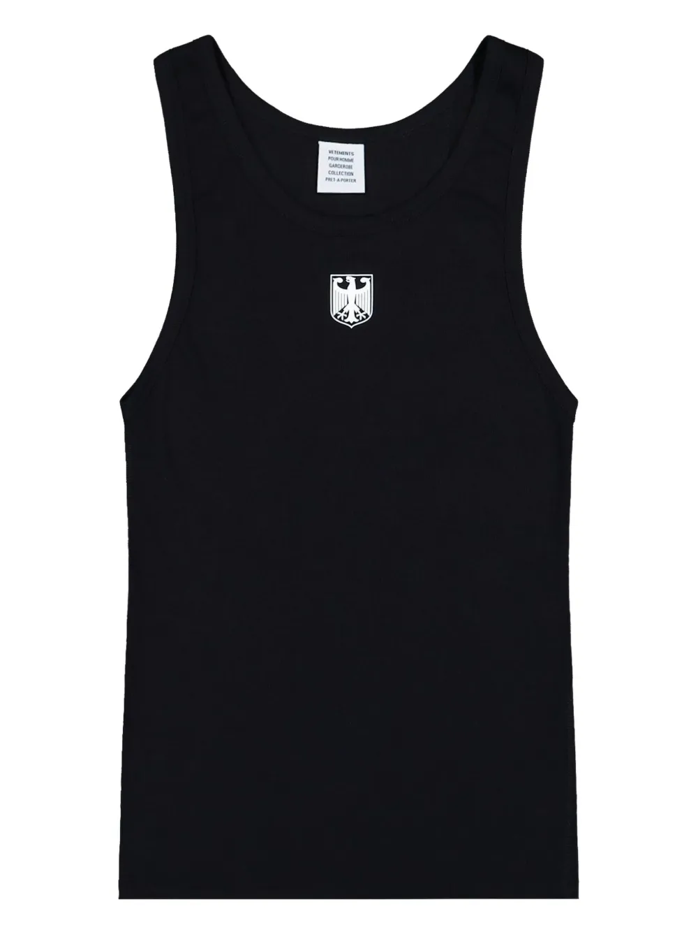 VETEMENTS eagle-emblem tank top Zwart