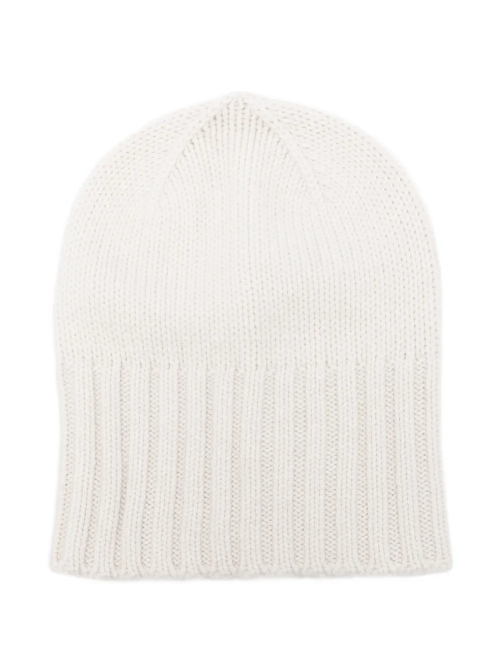 La Julie Cashmere ribbed-knit beanie hat - Toni neutri