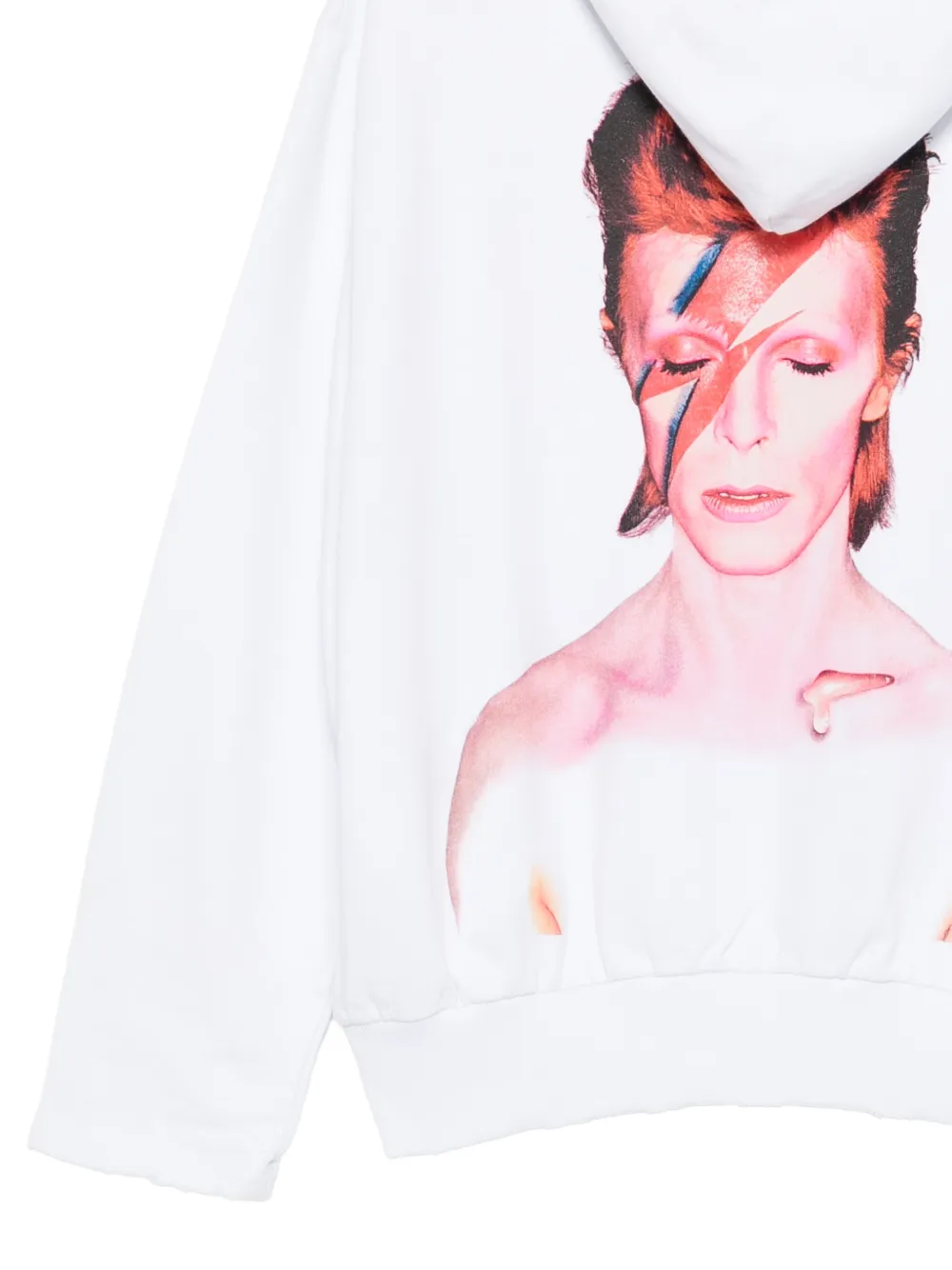 Ih Nom Uh Nit Hoodie met David Bowie-print Wit