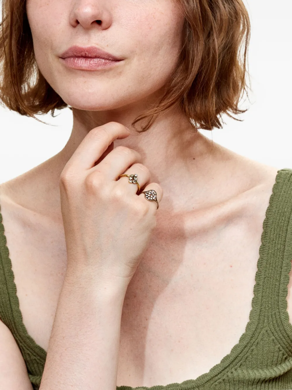 Noguchi 14k Yellow Gold Shimmer Diamond Ring In Gold
