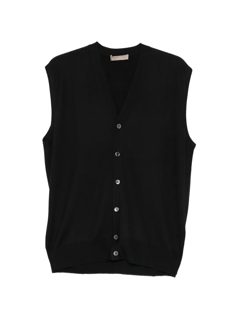 Cruciani sleeveless cardigan - Black