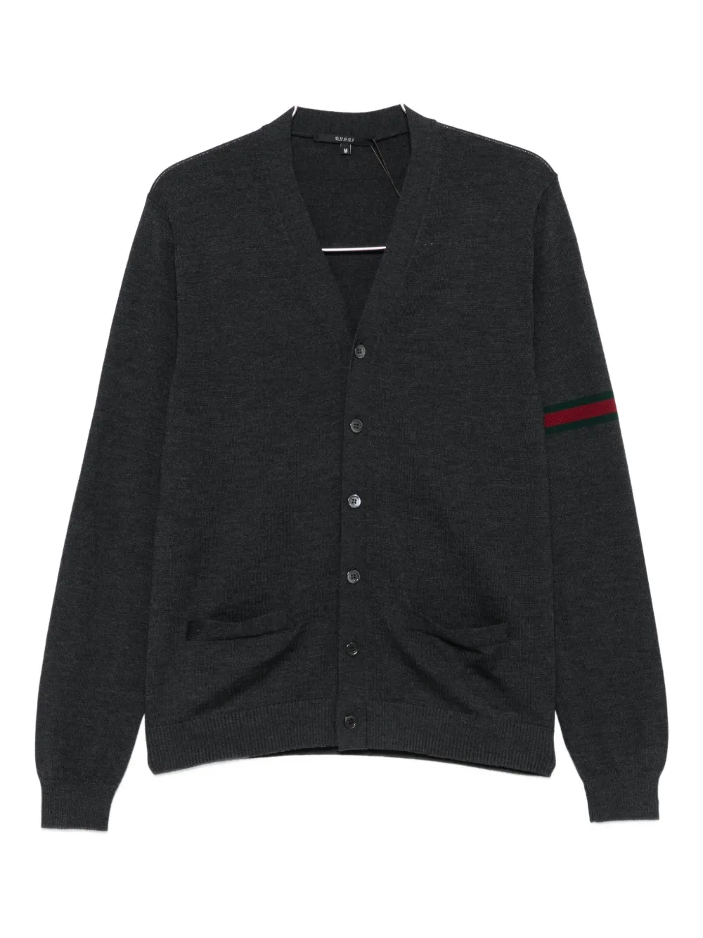 Gucci Striped-sleeve V-neck Cardigan In Multi