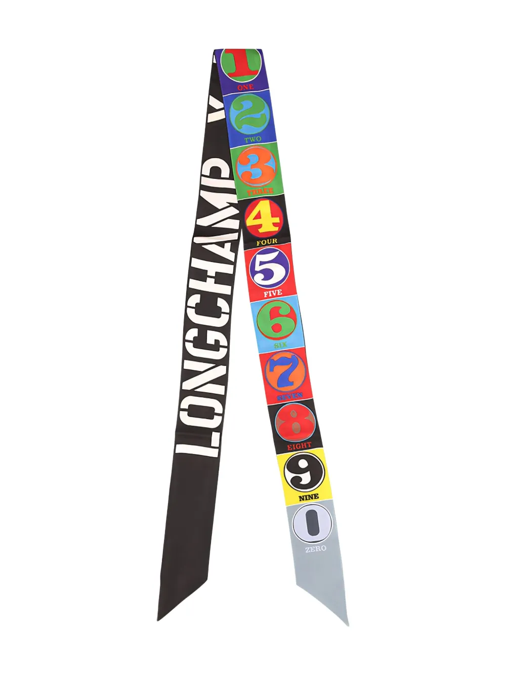 Longchamp number-printed scarf | Black | Image 1