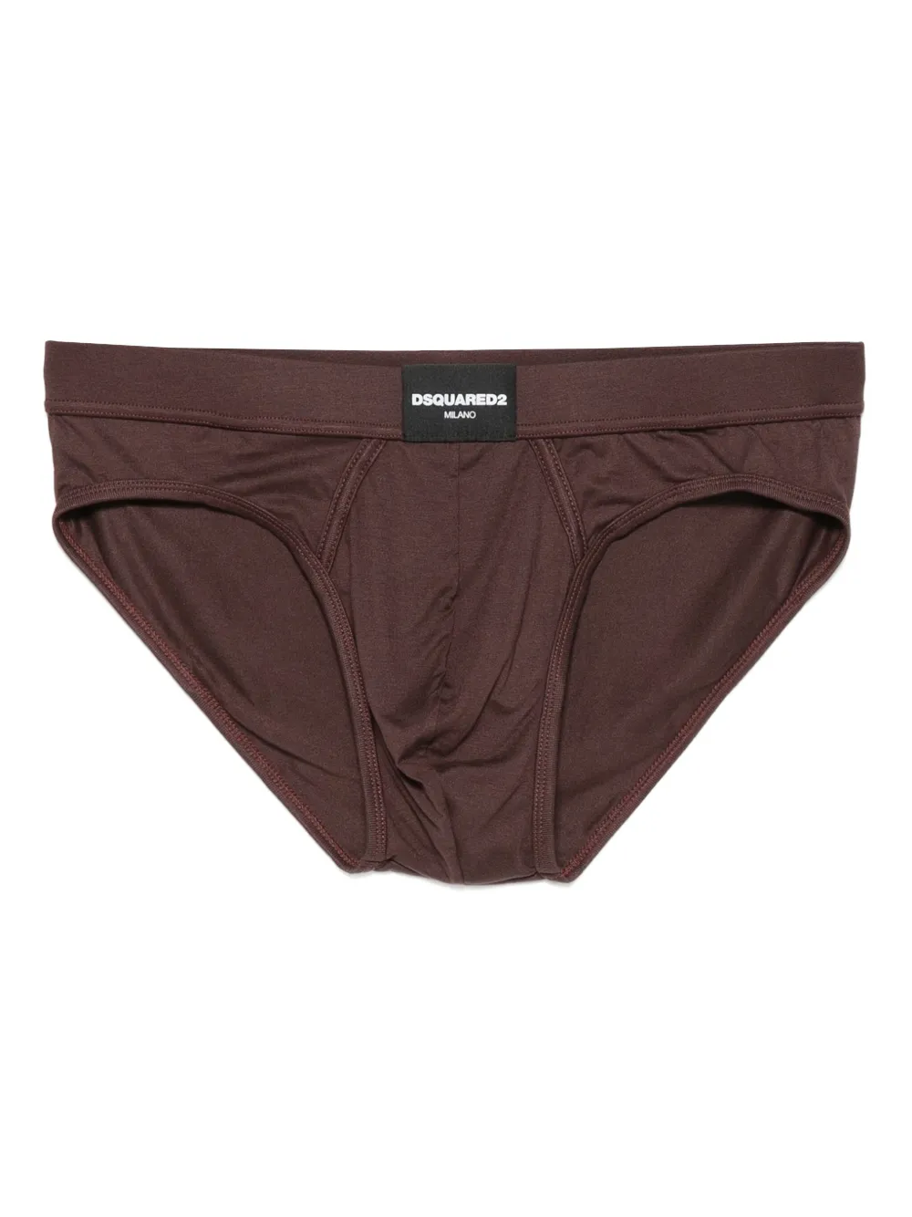 Dsquared2 Logo-patch Briefs In Brown