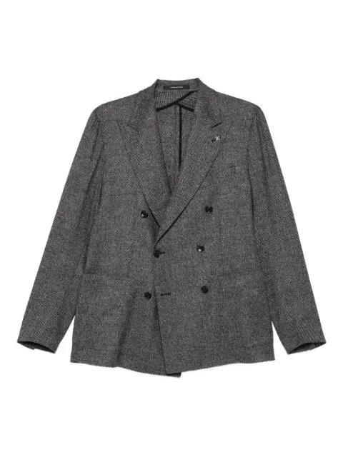 Tagliatore diagonal-pattern double-breasted blazer