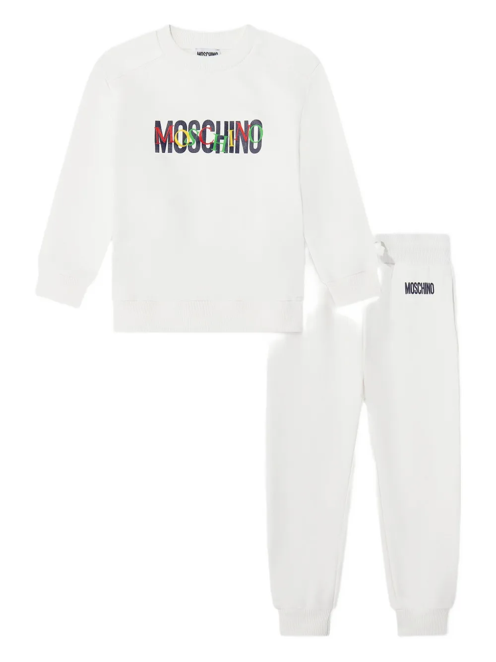 Moschino Kids logo tracksuit - Bianco
