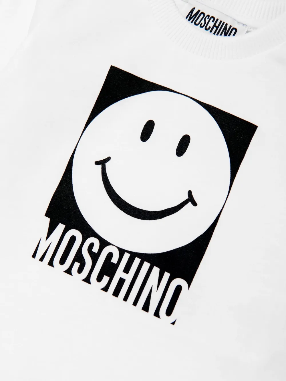 Moschino Kids Sweater met ronde hals Wit