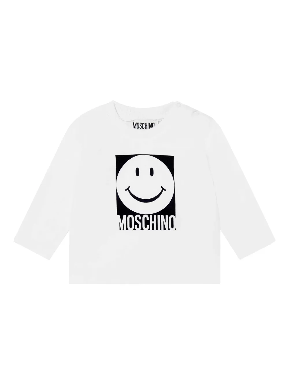 Moschino Kids crew-neck long-sleeve T-shirt | White | Image 1
