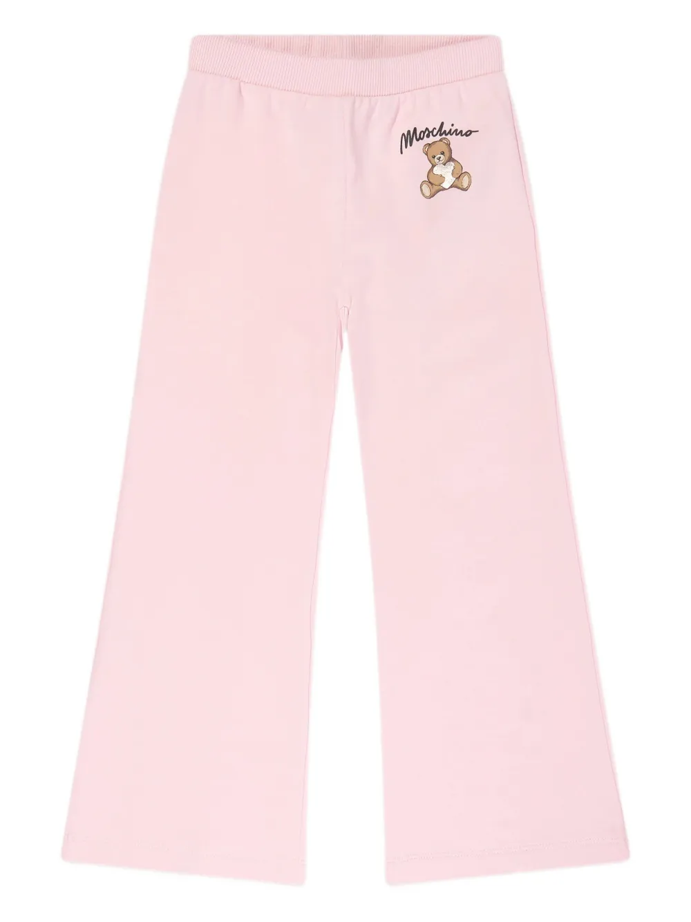 Moschino Kids teddy-print trousers | Pink | Image 1