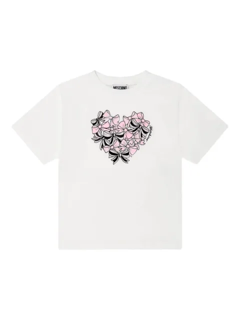 Moschino Kids bow-print T-shirt