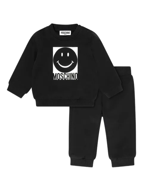 Moschino Kids traje deportivo con logo estampado