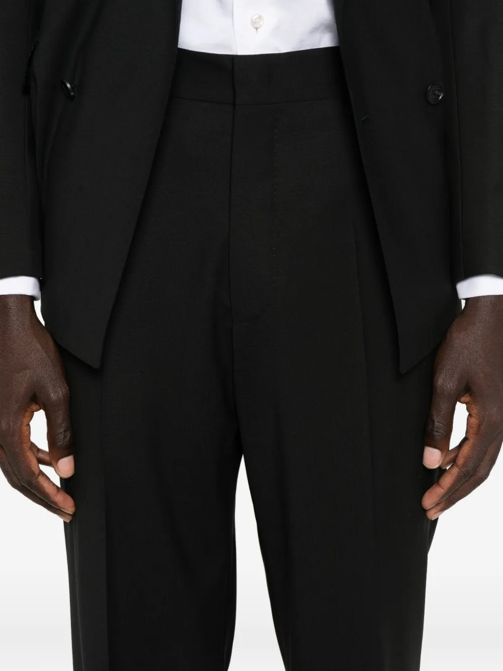 Tagliatore Wollen pak met dubbele rij knopen Zwart