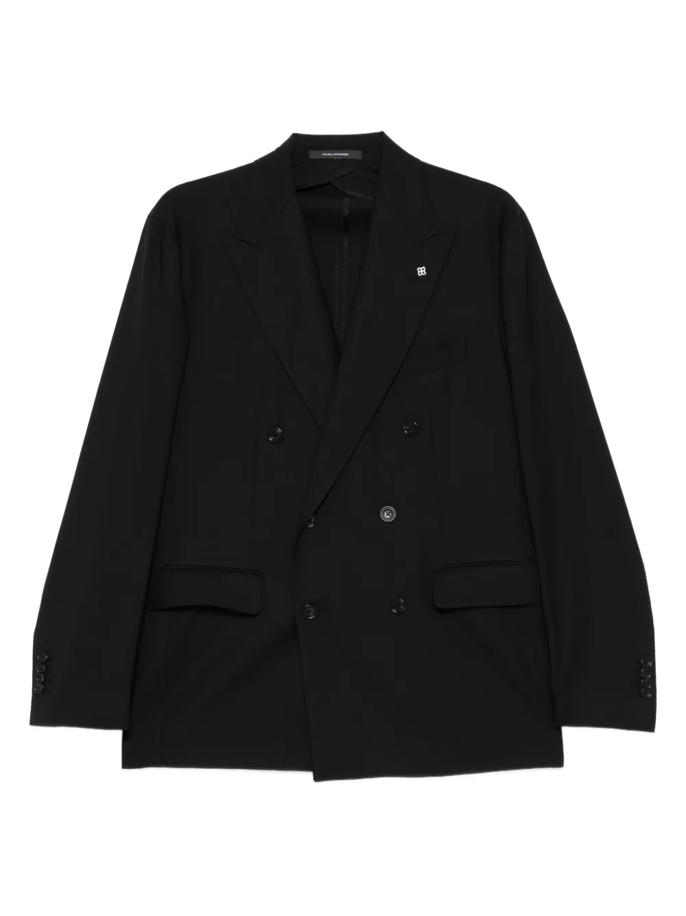 Tagliatore double-breasted wool suit | Black | Image 1