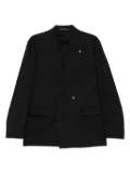 Tagliatore double-breasted wool suit - Black