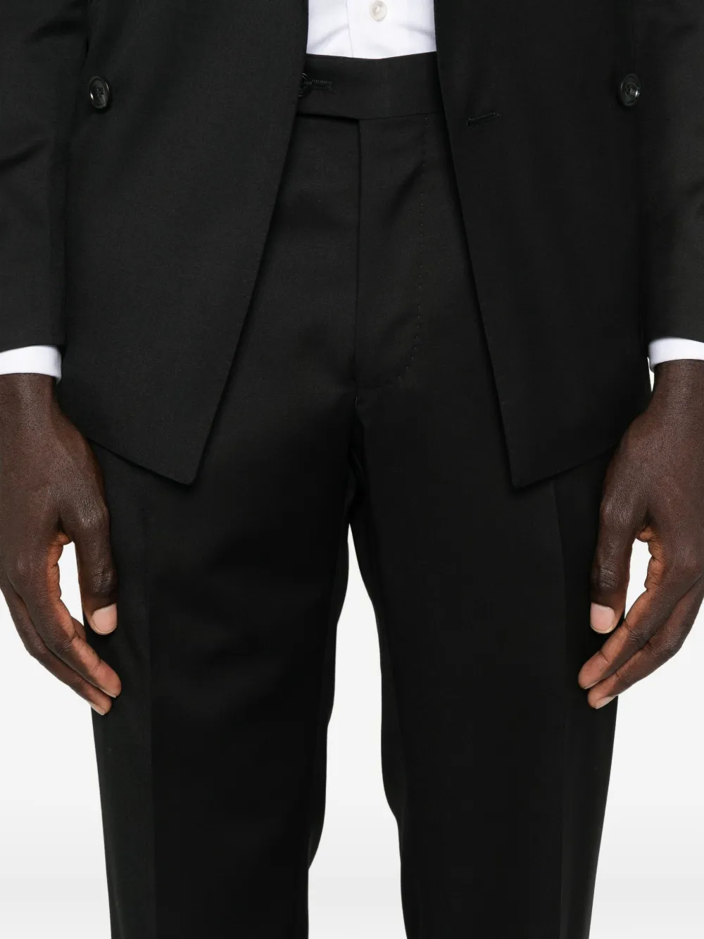 Tagliatore Wollen pak met dubbele rij knopen Zwart