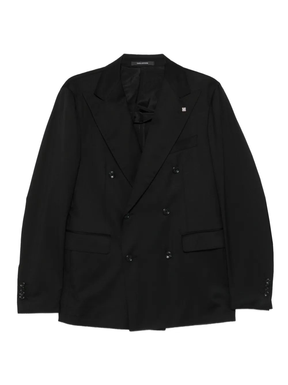 Tagliatore double-breasted wool suit | Black | Image 1