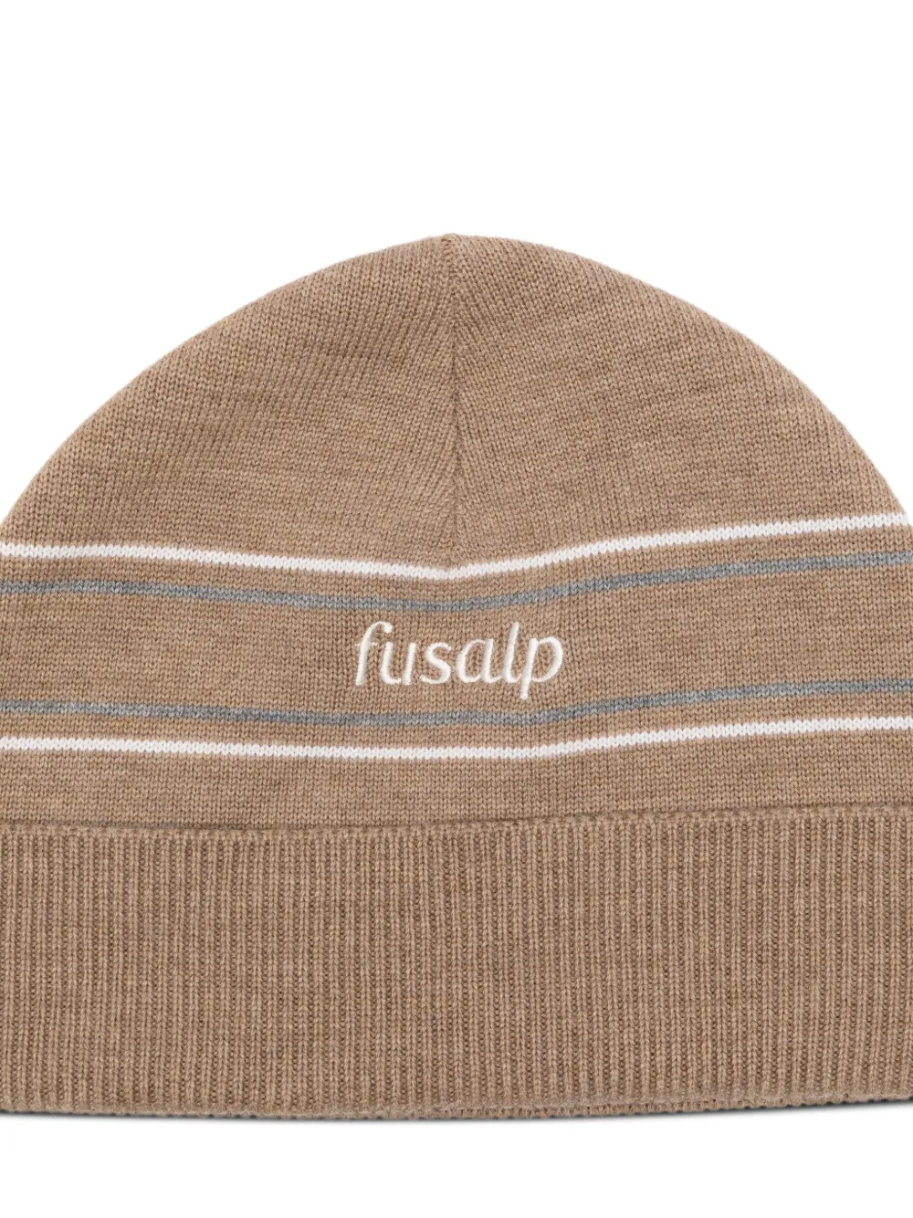 Fusalp Logo-embroidered Beanie In Brown