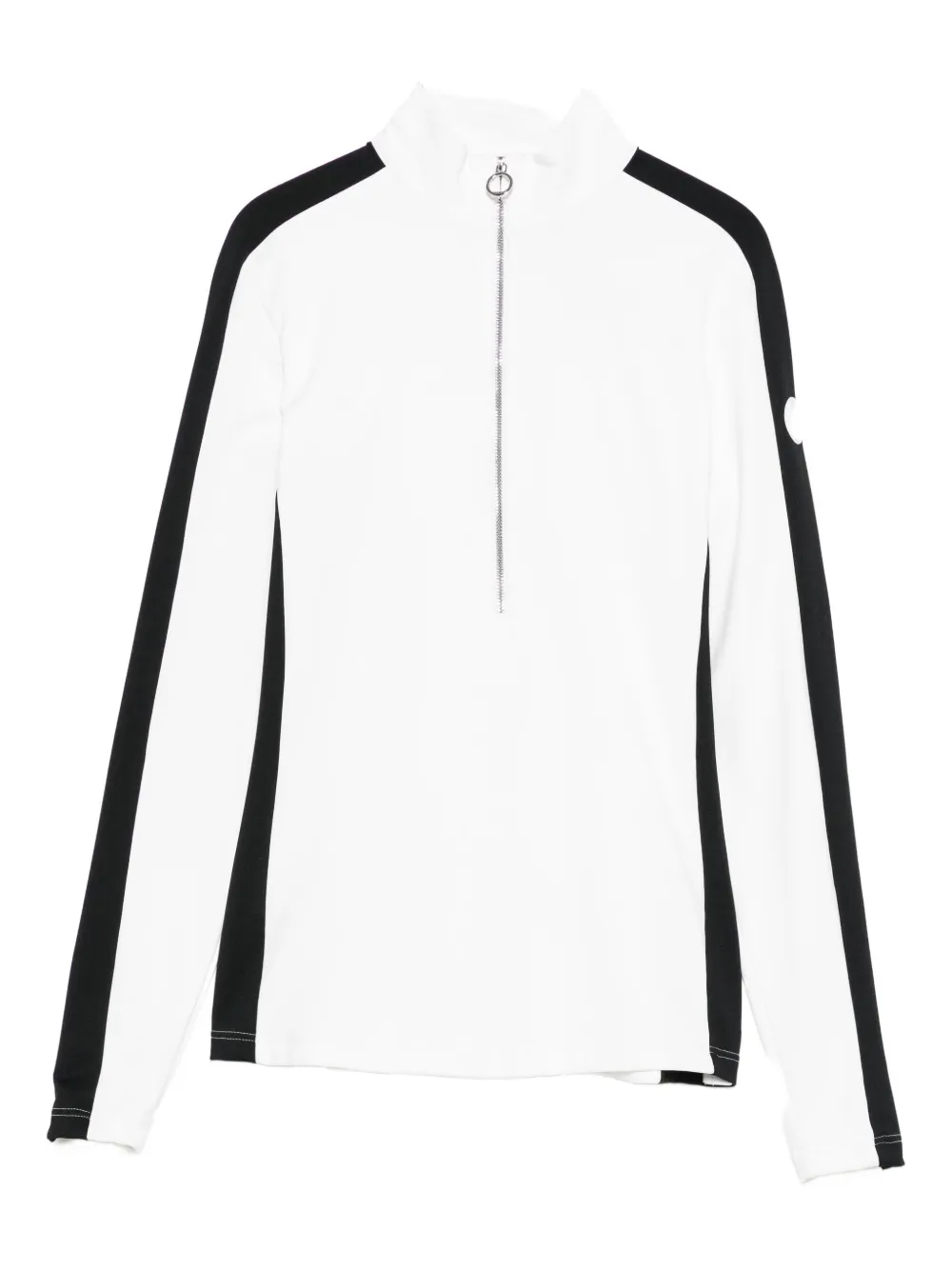 Fusalp Negam Side-stripe Zip-neck Ski Top In White