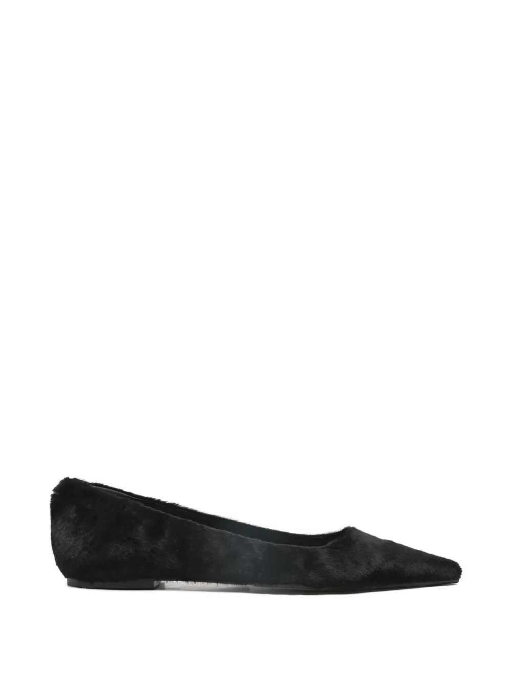 Aeyde Cassy calf-hair ballet flats - Nero